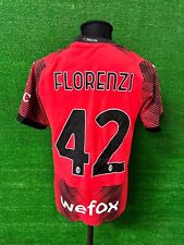 Maglia Milan FLORENZI Match Iussed Worn Shirt Preparat Indossata Camiseta Jersey