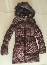 Piumino - Giacca A Vento Donna, Lunga, Foderata, Color Vinaccia, Taglia S