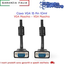Cavo Per Monitor Alta Definizione VGA-VGA HD 10 mt