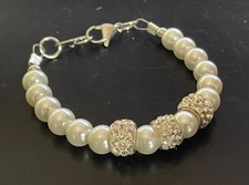 Bracciale perle bianca con
