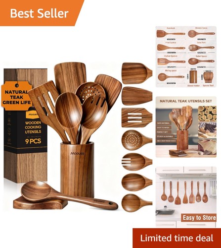 Natural teak wood piece - teak, 9-piece