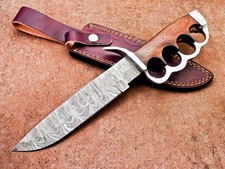 Coltello da campeggio lama damascata 12" personalizzato fatto a mano Bowie Knife TR-4055