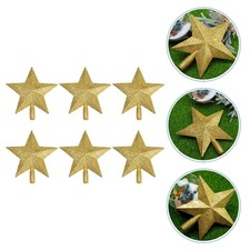  6 Pcs Star Cinque Punti Delicato Ornamento Dell'albero Di Natale