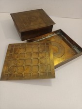 Due cofanetti in ottone in