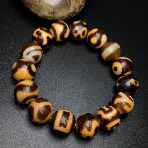 Bracciale perline dzi totem - bracciale,