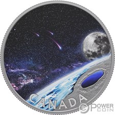 CRYSTAL EYE OF NUNAVIK Pingualuit Crater 5 oz moneta argento 50$ Canada 2023