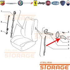 LANCIA Y10 MANIGLIA SGNACIO SEDILI ANTERIORI NUOVO ORIGINALE 182803280