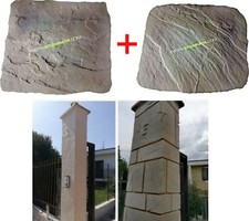 N. 2 STAMPI per intonaco stampato FINTA PIETRA muro stampato cemento stampato