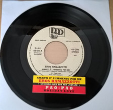 45 giri 7" J.B. EROS RAMAZZOTTI Amarti È L'Immenso...PAO-PAO Holiday...+ Sticker