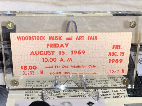 Woodstock 1969 biglietto - woodstock,