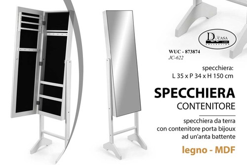 Specchiera terra bianco con - specchiera,