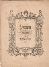 JAB1 - Vecchio spartito musicale * Victor Felix * Potpourri per pianoforte solo