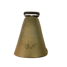 CAMPANA OVALE N.7 OTTONE 50x65mm ANIMALI MUCCHE BOVINI CAMPANACCIO DFL