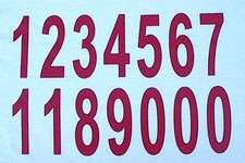 90 mm. numeri rossi per t-shirt striscioni ferro su numeri GRANDE 90mm stampa il tuo