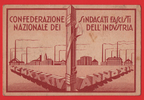 Tessera fascista sindacati - tessera,