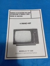 TV Vintage d'epoca INNO-HIT mod. 1209 b/n Raro MANUALE ISTRUZIONI Bianco / Nero