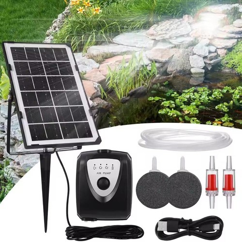 Aeratore laghetto solare pompa