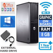 FAST WINDOWS 10 DELL HP PC DESKTOP COMPUTER 8 GB RAM 500 GB HDD WiFi UK