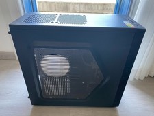 Case Desktop PC Gaming Deep Cool Nero Blu Parete trasparente e ventola frontale