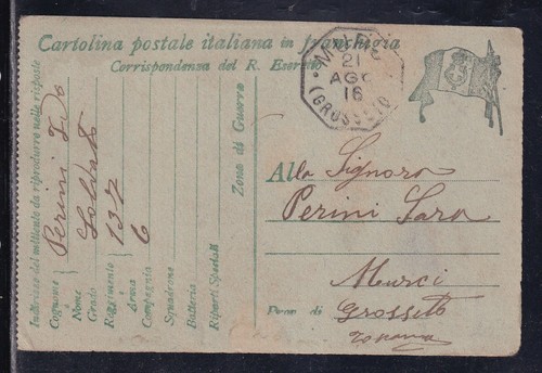 Cartolina postale franchigia - postale,