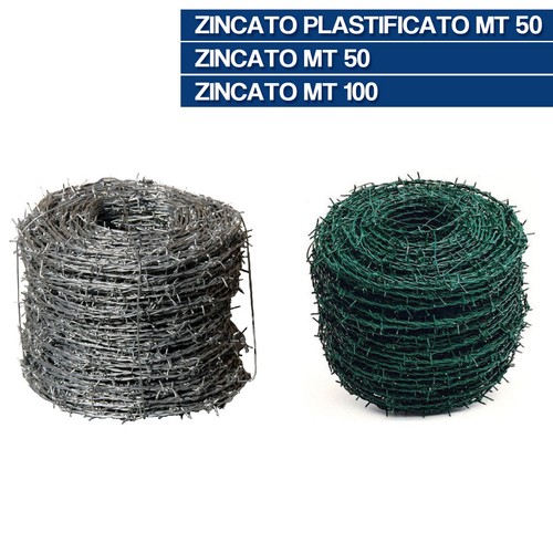 Rotolo filo spinato zincato - filo,