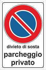 PARCHEGGIO PRIVATO DIVIETO DI