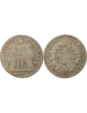 France 5 Francs Argent, Union