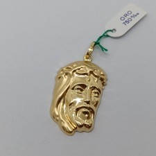 CIONDOLO MEDAGLIA SACRA VOLTO DI GESU' IN ORO GIALLO 18KT 750 2,45 GRAMMI (8349)