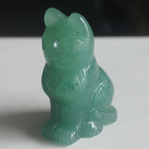 Statuina gatto avventurina