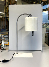 LAMPADA da TAVOLO ABATJOUR DESIGN MODERNISTA ACCIAIO METALLO LACCATO BIANCO