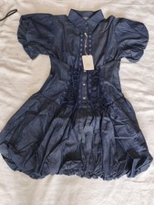 Women Blue Denim Mini Dress