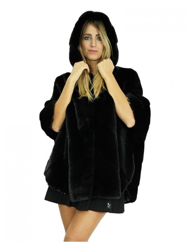 Nero mantella visone - 50-56,