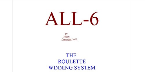 Roulette system all - roulette,  