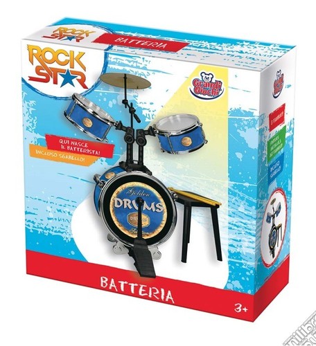 Rock star batteria con - rock,
