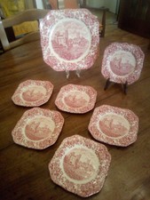 JOHNSON BROTHERS "canterbury", SET PIATTI PORCELLANA ORIGINALI ANNI '50 VINTAGE