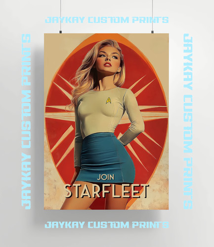 Stampa poster ragazza vintage