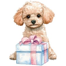 2 adesivi barboncino nano