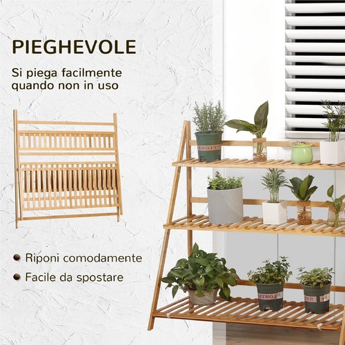 Fioriera bambu scaffale - fioriera,