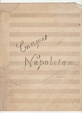 SPARTITO MUSICALE manoscritto