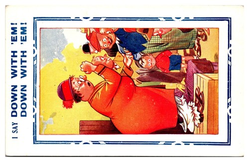 Cartolina epoca dico giù di - giù,
