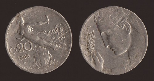 Centesimi 1908 liberta - 20, liberta'