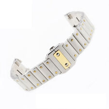 CINTURINO OROLOGIO 23MM PER 38MM CARTIER SANTOS 100 XL WSSA0018 BRACCIALE ACCIAIO INOX
