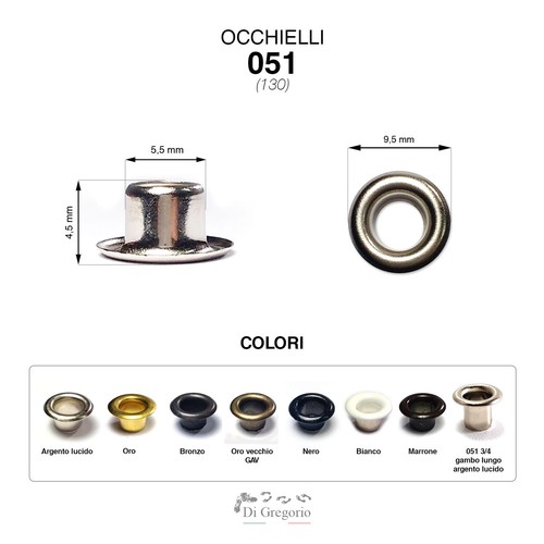 Occhielli 051 foro 5mm - occhielli, Ø