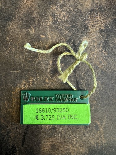 Rolex green swing hang tag - green,