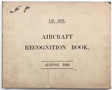 SAGOME DI AEREI 1916 libro AIRCRAFT RECOGNITION BOOK BRITISH FRENCH GERMAN 