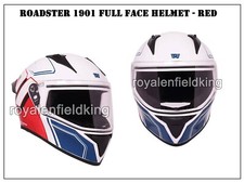 Originale Royal Enfield Roadster 1901 Completo Viso Casco, Rosso