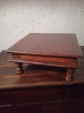 Antico tavolinetto basso indiano dimensioni 42 x 42 x 16