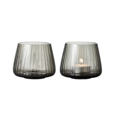 Set Di 2 Portacandele In Vetro Smoke Bitz Kusintha