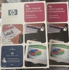 Trasparenze Laser Jet Hp Color A4 50 fogli nuovi e sigillati. 2 confezioni