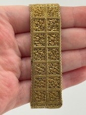 Bracciale Vintage Grosse Firmato Germania 1966 Maglia Tono Oro